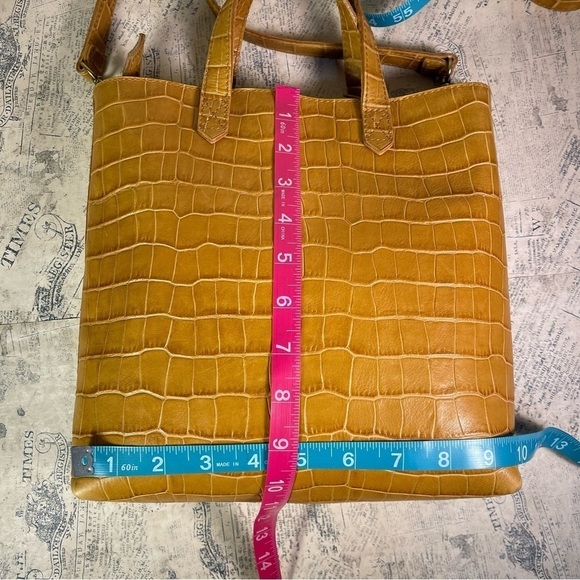 The Zip-Top Small Transport Crossbody: Croc Embossed Leather Edition - Picture 11 of 15